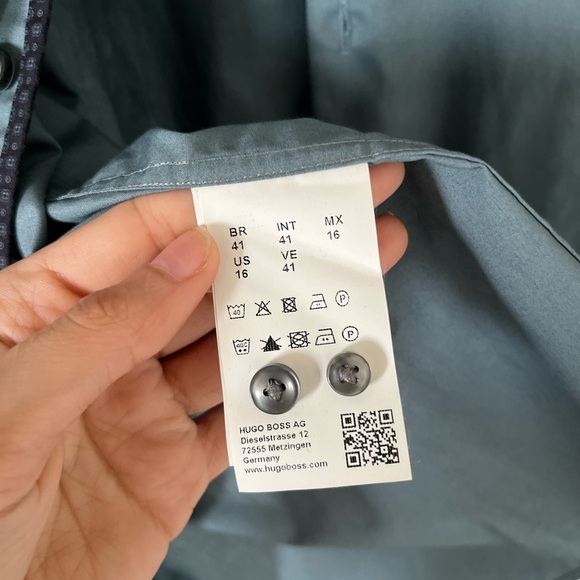 Hugo Boss Slim Fit Easy Iron Blue Jerry Button-down shirt - Picture 6 of 13